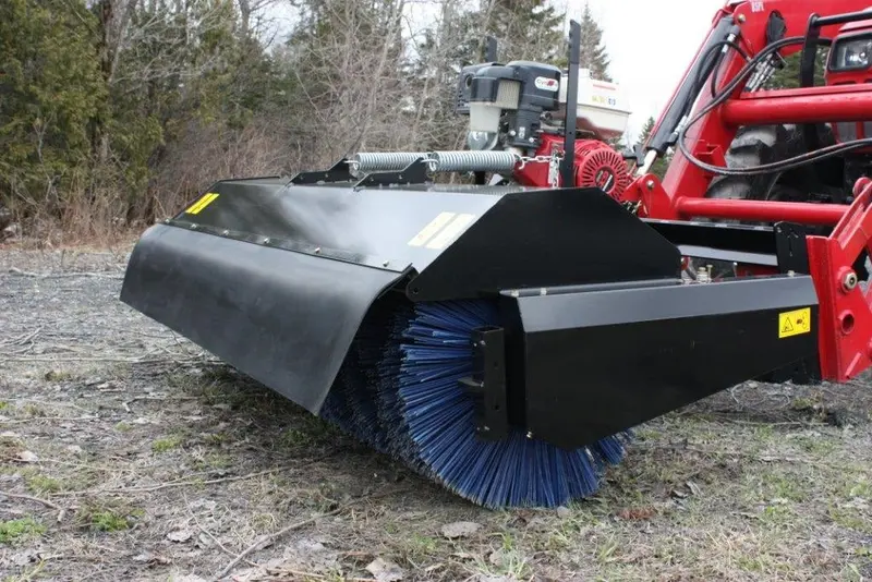 Bercomac Rotary Broom With "Skid Steer" Style Attach | Width 66" | 11-14 Hp | For Tractors 1