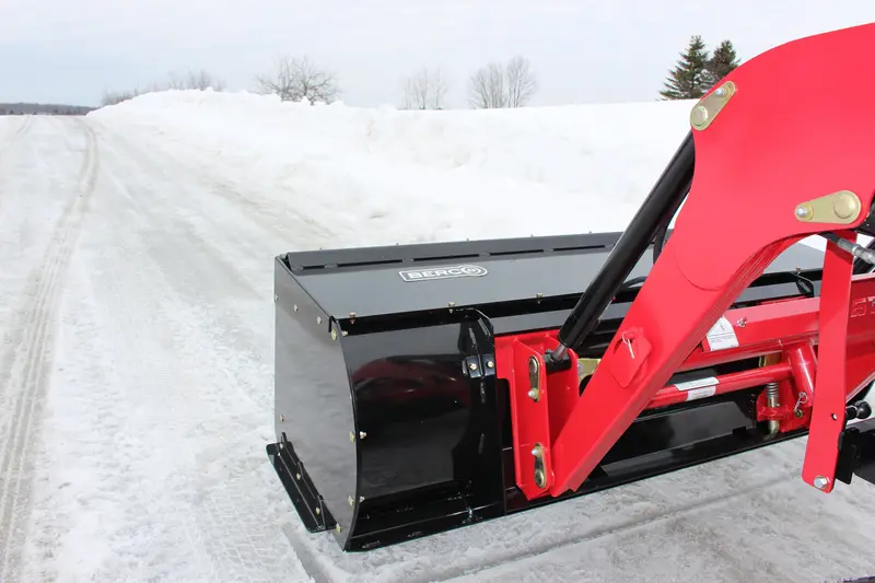 Bercomac Snow Push Equipped With "Skid Steer" Style Attach | Width 62" & 72" | 20 - 40 Hp | For Tractors 1