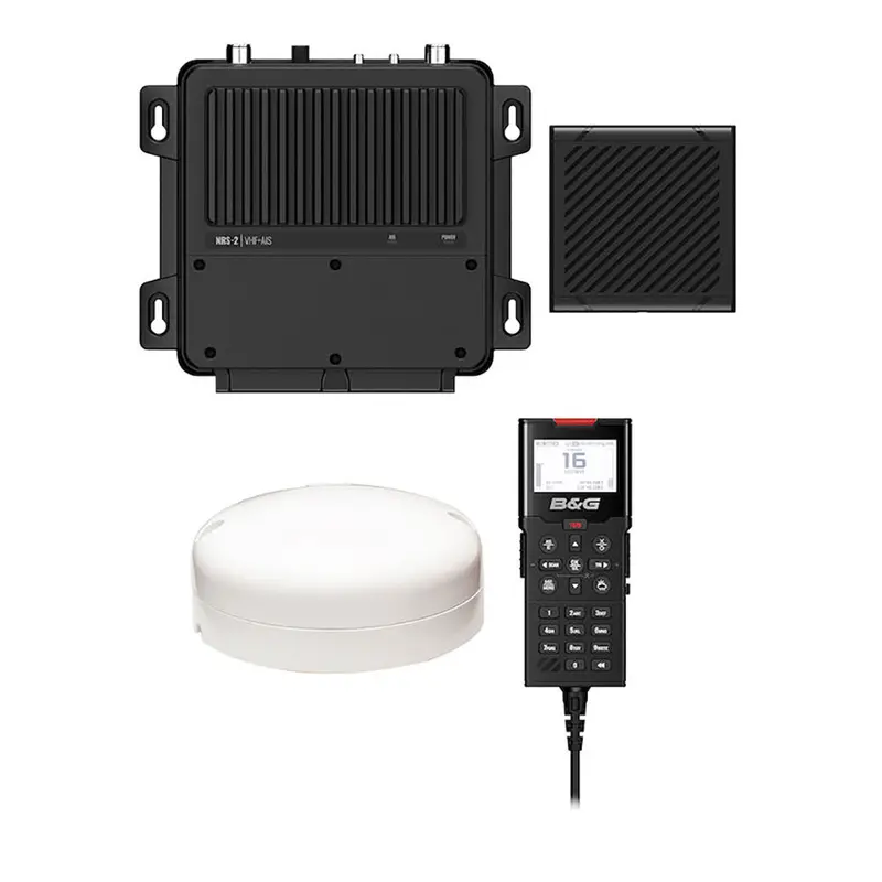 Bg V100-B Black Box Vhf Radio W/Built-In Ais Transmitter  Receiver  External Gp-500 Gps Antenna [000-15793-001] 1