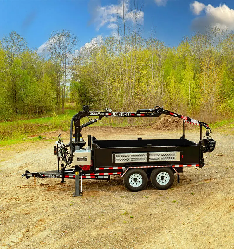 Black Horse Hydraulic Dump Trailer Series | Model 16’ Trailer | 2' Metal Sides | Three Stage Cylinder 1