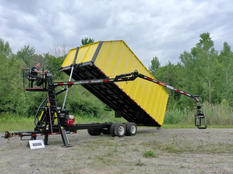 Black Horse Hydraulic Dump Trailer Series | Model 24’ Trailer | 2' Metal Sides | Led Lights & Electric Brakes 1