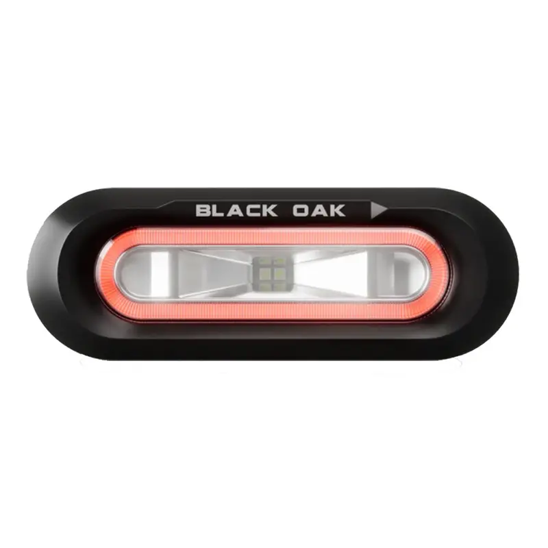 Black Oak Low Pro Flush - Black Housing - Red Led [Lps-Fr] 1