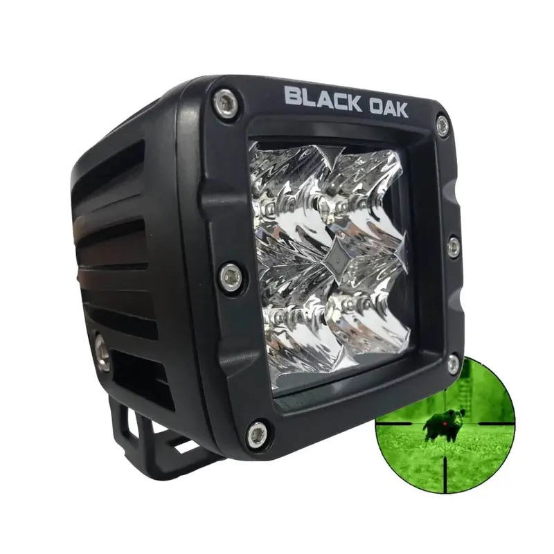 Black Oak Pro Series 3.0 2" 940Nm Infrared Pod Light - Flood Optics - Black Housing [2Ir-Pod940] 1