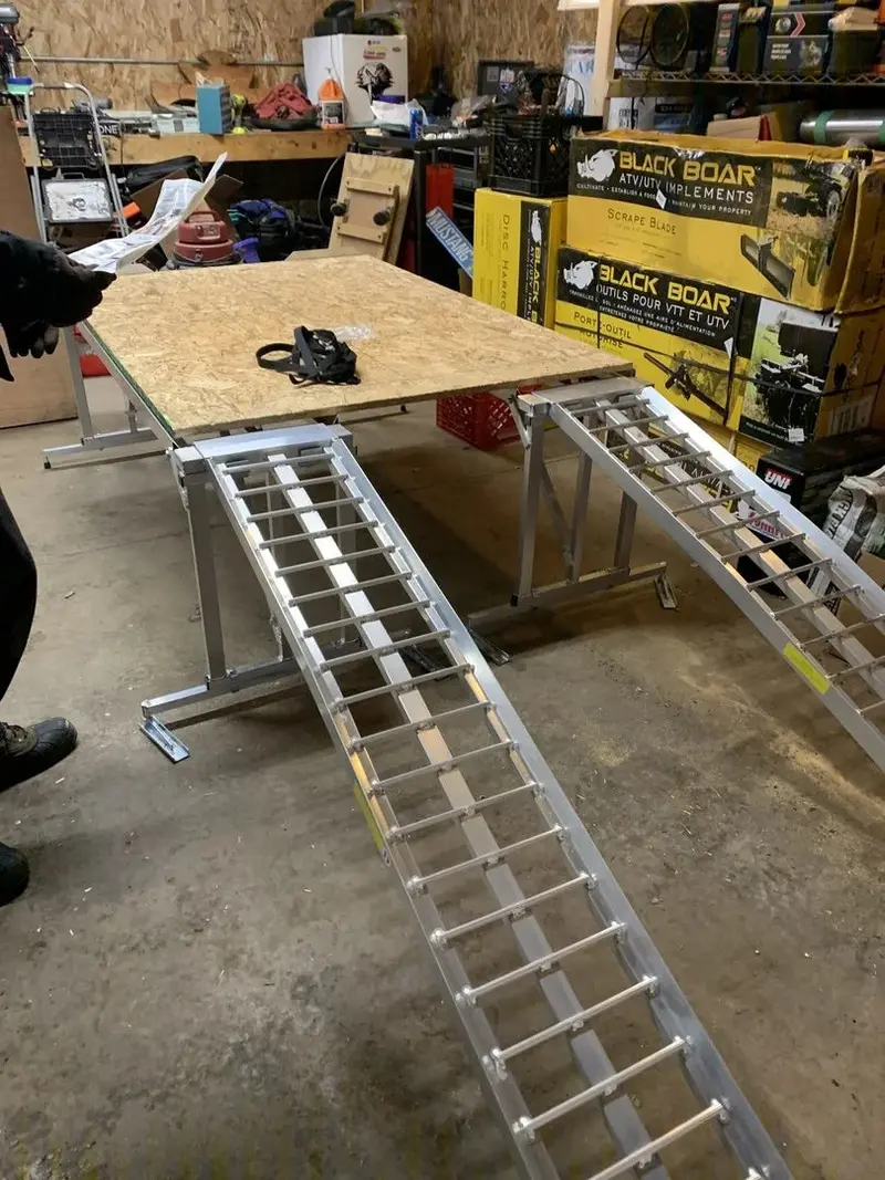 Black Widow Arched Atv Trailer Ramps | Model A-8412-1200-2 | Size 7' L X 12" W | Capacity 1,200 Lb. | Horsepower 4 To 90+ Hp | For Atv & Utv Loading 1