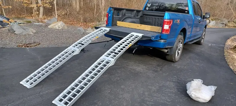 Black Widow Arched Folding Dual Runner Atv Ramps | Model Af-9012-Hd-2 | Size 7' 5" L X 11.25" W | Capacity 3,000 Lb | Horsepower 4 To 90+ Hp | For Atv & Utv Loading 1