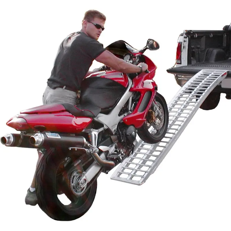 Black Widow Arched Wide Motorcycle Ramp | Model A-8416-1500-1 | Width 16" Length 7' | Capacity 1,500 Lb | Horsepower 4 To 90+ Hp | For Trucks & Trailers 1