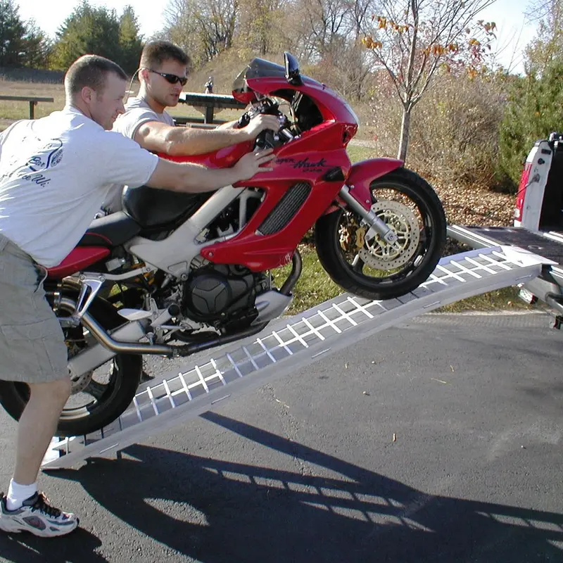 Black Widow Arched Wide Motorcycle Ramp | Model A-8416-1500-1 | Width 16" Length 7' | Capacity 1,500 Lb | Horsepower 4 To 90+ Hp | For Trucks & Trailers 2