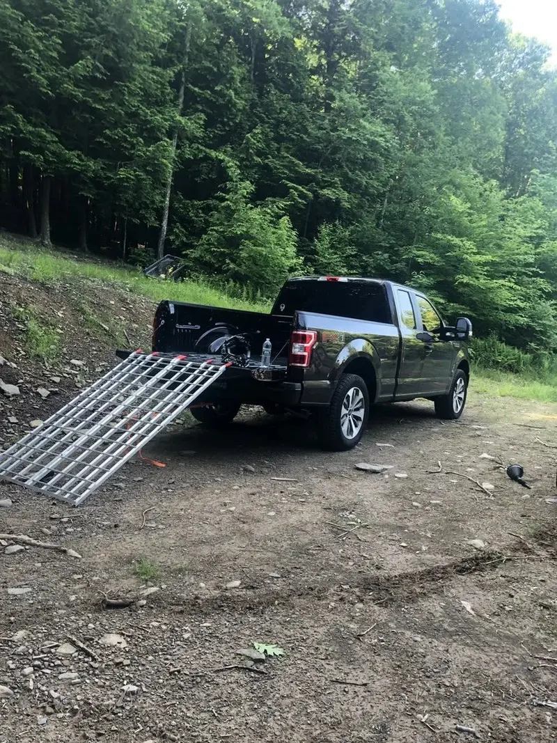 Black Widow Bi-Fold Atv Loading Ramp | Ibf-9444 | Model 44" Wide X 7'10" Long | 1,500 Lb Capacity | For Atvs, Trucks & Trailers Loading 1