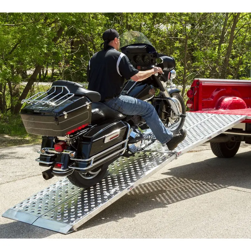 Black Widow Big Boy Ez Rizer™ Arched Folding Motorcycle Ramp | Models Mf2-9638-Ez To Mf2-14438-Ez | Size 8' To 12' X 38" | Capacity 2,000 To 3,000 Lb | Horsepower 4 To 90+ Hp | For Trucks & Trailers 4