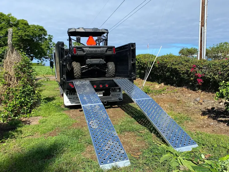 Black Widow Big Boy Ez Rizer™ Extra-Wide Arched Folding Dual Runner Atv Ramps | Model Mf2-9619-Ez-Atv | Size 8' L X 19" W | Capacity 3,000 Lb | Horsepower 4 To 90+ Hp | For Atv & Utv Loading 1