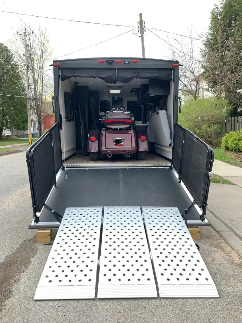 Black Widow Big Boy Ez Rizer™ Folding Motorcycle Ramp | Models Tf-6048-Ez & Tf-6060-Ez | Size 48" & 60" Wide | Capacity 3,000 Lb | Horsepower 4 To 90+ Hp | For Motorcycles, Atvs & Utvs 1