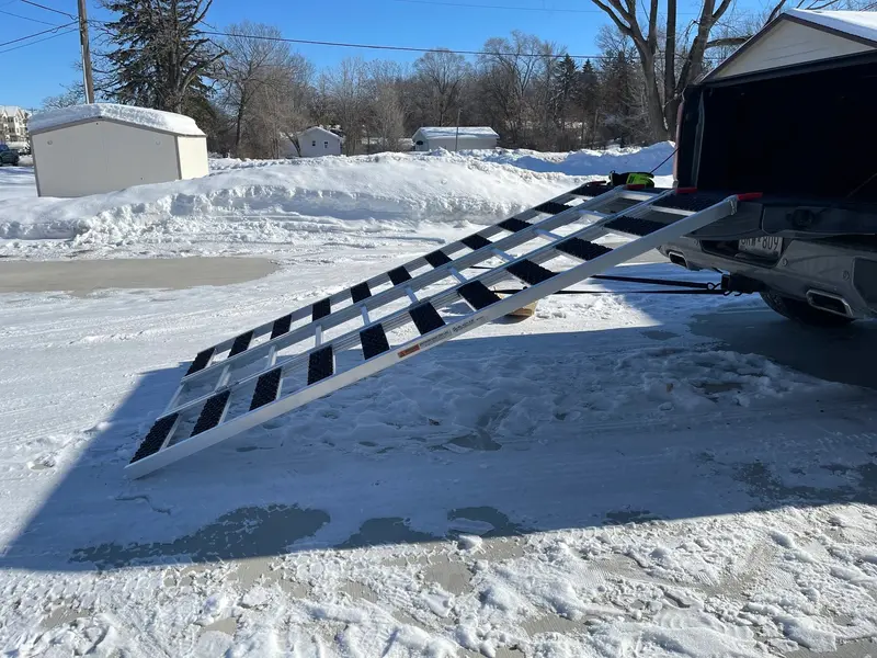 Black Widow Black Ice Folding Snowmobile & Atv Ramp | Model Sno-Atv-9454 | Size 7'10" X 54" | 1,500 Lb Capacity | For Snowmobiles, Atvs & Utv Loading 1