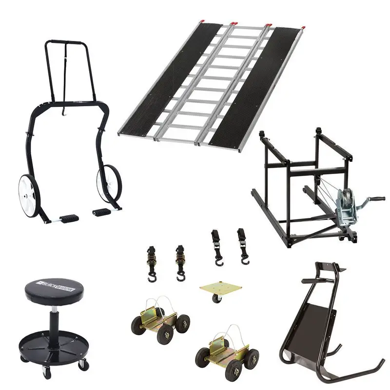 Black Widow Black Ice Professional Snowmobile Shop Kit | Model Sno-Sk-P | Ramp Size 94" | Lift Capacity 700 Lb | For Snowmobiles 1