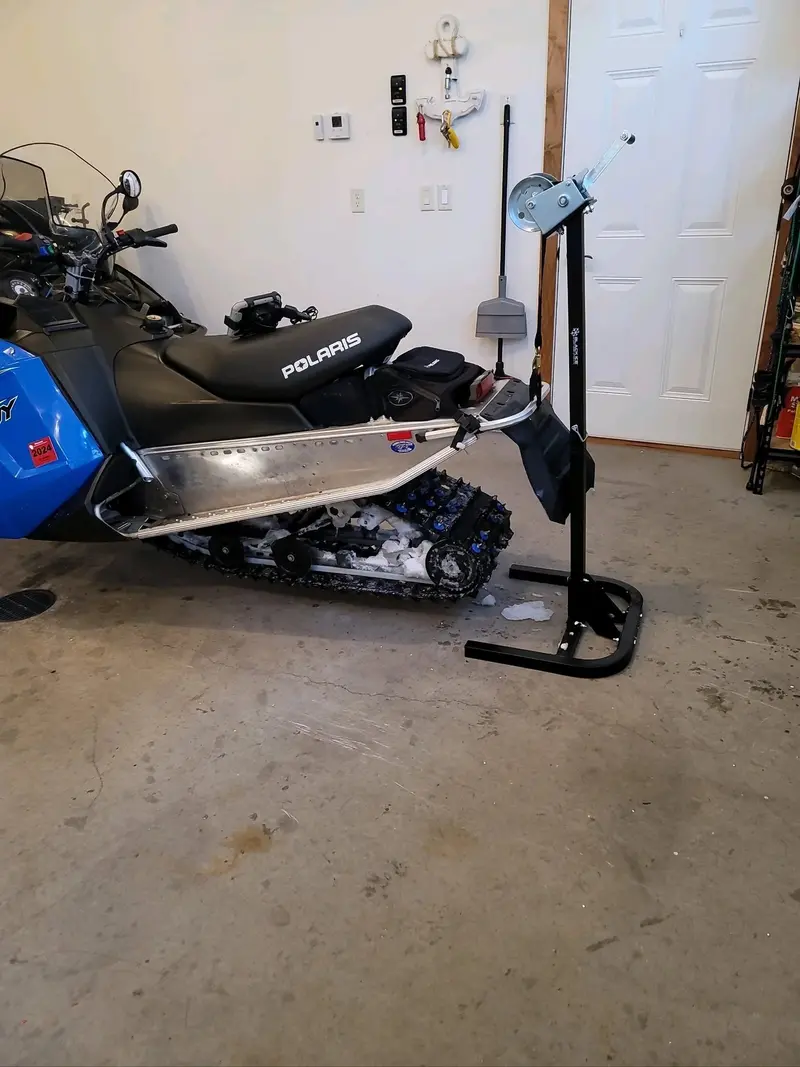 Black Widow Black Ice Snowmobile Lift With Winch | Model Sno-Lift-Winch | Base Size 22" X 18.5" | Capacity 700 Lb | Seasonal Item | For Snowmobile 1