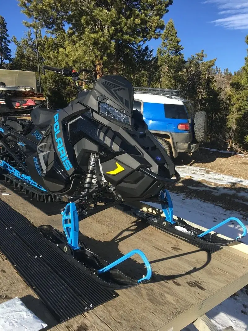 Black Widow Black Ice Snowmobile Ski Guides | Models Ski-G60 & Ski-G96 | 5' & 8' Lengths | Durable Hdpe | Horsepower 4 To 90+ Hp | For Truck & Trailer Snowmobile Transport 1