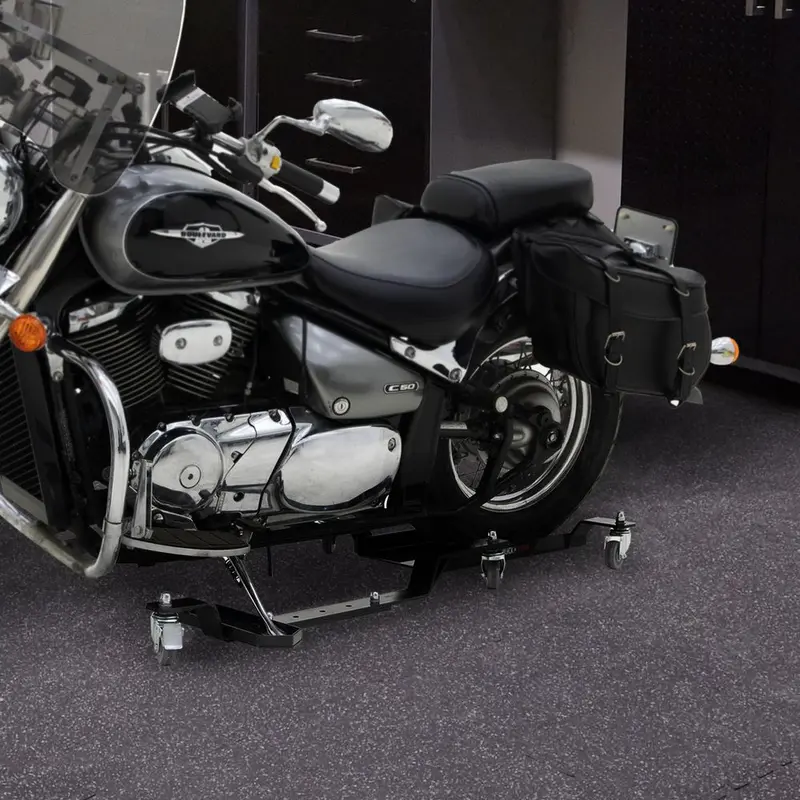Black Widow Compact Adjustable Motorcycle Dolly | Model Mc-Adj-Dolly | Width 22.5" | Capacity 800 Lb | For Dirt Bikes & Medium Motorcycles 2