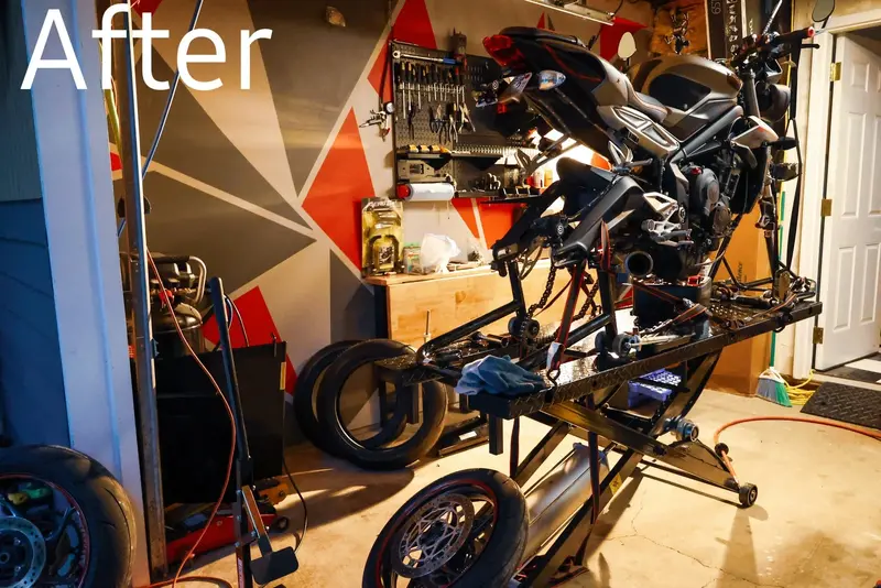 Black Widow Deluxe Motorcycle Shop Kit | Model Bw-Sk-D | Platform Size 78" X 47" | Lift Height Range Up To 33" | Capacity 1,000 Lb | For Street, Touring & Cruiser Bikes 1