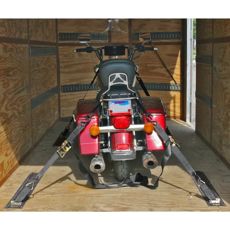 Black Widow E-Track Motorcycle Tie-Down Kit | Model Etrack-Kit | 36" Tracks | 2,500 Lb Break Strength | 4 To 90+ Hp | For Trailers & Truck 1