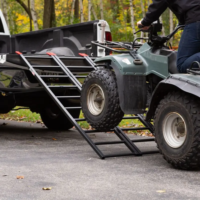 Black Widow Extra-Wide Folding Atv Ramp | Model St-Tf-7449-V2 | Size 6'2" L X 49" W | Capacity 1,000 Lb | Horsepower 4 To 90+ Hp | For Atv & Utv Loading 1