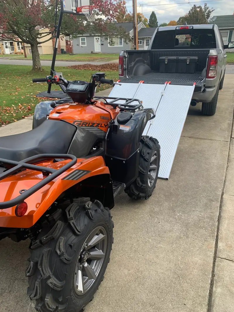 Black Widow Folding Atv Ramp | Model Tfs-7754 | 6' 5" Length X 54" Width | 1,500 Lb. Capacity | For Atv & Utv Loading 1