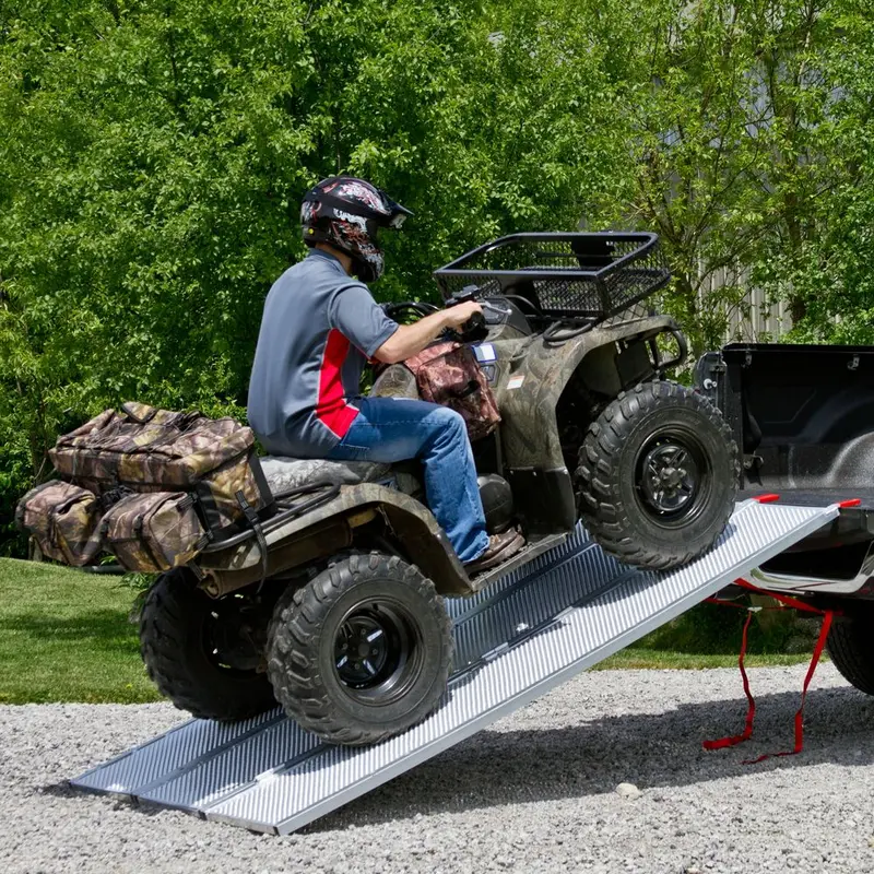 Black Widow Folding Atv Ramp | Model Tfs-9454 | 54" Extra-Wide | Capacity 1,500 Lb | Horsepower 15 To 20 Hp | For Atvs & Utvs Loading 1