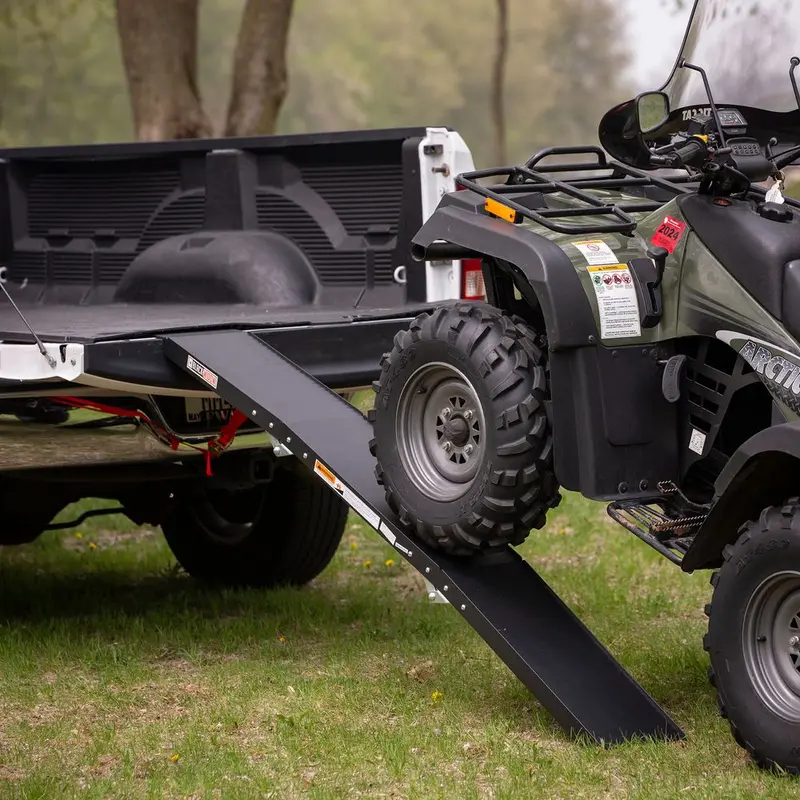 Black Widow Folding Dual Runner Atv Ramps | Model A-8412-1200-2 | Size 6'7" L X 9.875" W | Capacity 1,500 Lb. | Horsepower 4 To 90+ Hp | For Atv & Utv Loading 1