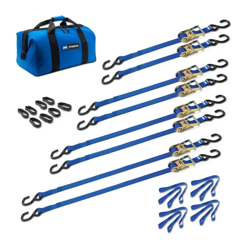 Black Widow Grab & Go 1" Ratchet Strap Pack | Model 51021 Series | Lengths Up To 12' | Capacity 4,000 Lb | 4 To 90+ Hp | For Motorcycles, Atvs, Utvs & Cargo 3