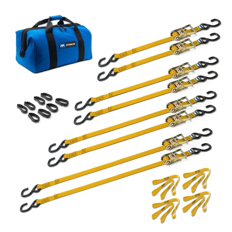 Black Widow Grab & Go 1" Ratchet Strap Pack | Model 51021 Series | Lengths Up To 12' | Capacity 4,000 Lb | 4 To 90+ Hp | For Motorcycles, Atvs, Utvs & Cargo 5