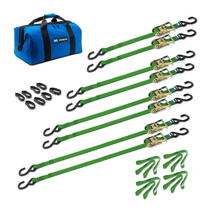 Black Widow Grab & Go 1" Ratchet Strap Pack | Model 51021 Series | Lengths Up To 12' | Capacity 4,000 Lb | 4 To 90+ Hp | For Motorcycles, Atvs, Utvs & Cargo 6
