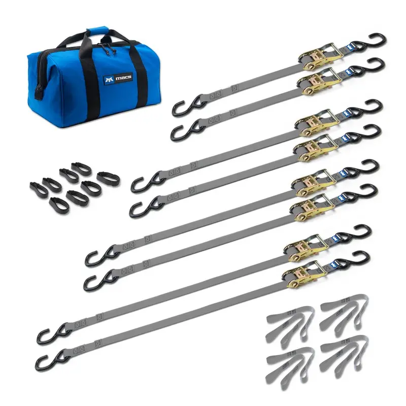 Black Widow Grab & Go 1" Ratchet Strap Pack | Model 51021 Series | Lengths Up To 12' | Capacity 4,000 Lb | 4 To 90+ Hp | For Motorcycles, Atvs, Utvs & Cargo 8