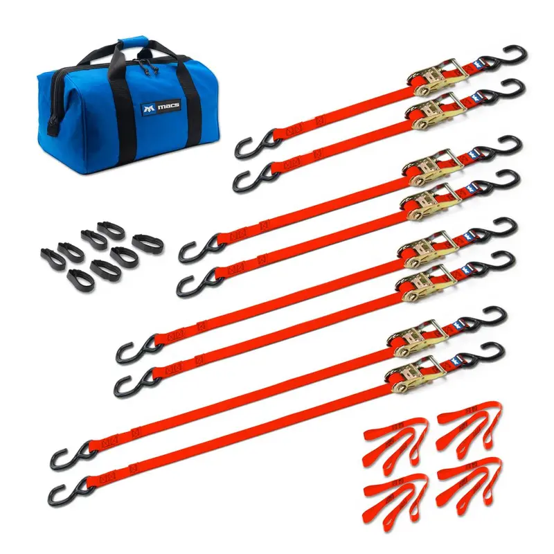Black Widow Grab & Go 1" Ratchet Strap Pack | Model 51021 Series | Lengths Up To 12' | Capacity 4,000 Lb | 4 To 90+ Hp | For Motorcycles, Atvs, Utvs & Cargo 9