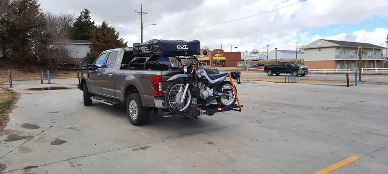 Black Widow Heavy Duty Motorcycle Carrier | Model Mcc-600 | Track Size 79" X 7.75" | Capacity 600 Lb | For Class Iii & Iv Hitches 1
