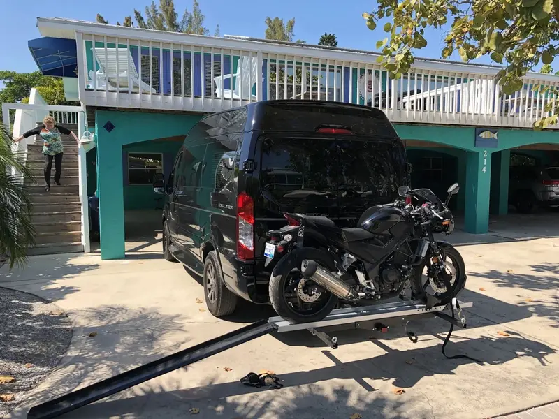 Black Widow Heavy Duty Motorcycle Carrier | Model Smc-600R | Size 78.75" L X 8" W | Capacity 600 Lb | Class Iii/Iv 2" Hitch | Horsepower 4 To 90+ Hp | For Trucks, Suvs, & Vans 1