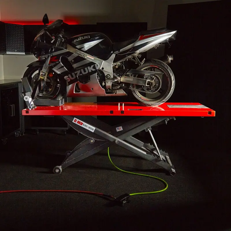 Black Widow Premium Pneumatic Motorcycle Lift Table | Model Bw-8630-Kit | Platform Size 30" Wide | Capacity 1,200 Lb | For Street, Touring & Cruiser Motorcycles 2
