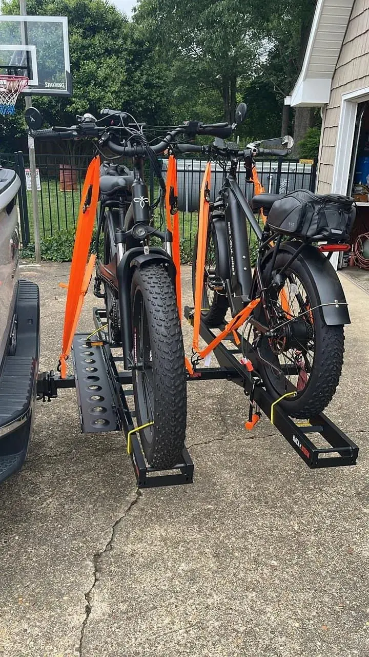 Black Widow Pro Double Dirt Bike Carrier | Model Amc-600-2-Pro | Dual 5.5" Tracks | Capacity 600 Lb | For 2" Class Iii & Iv Hitch Vehicles 1