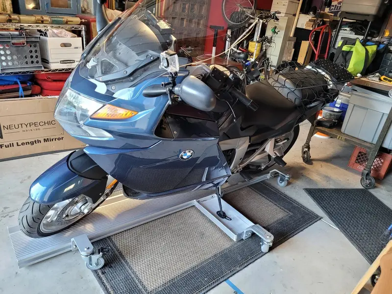 Black Widow Professional Aluminum Motorcycle Dolly | Model Bw-Pro-Dolly | Track Length 89" | Capacity 1,500 Lb | For Street, Touring & Cruiser Motorcycles 1