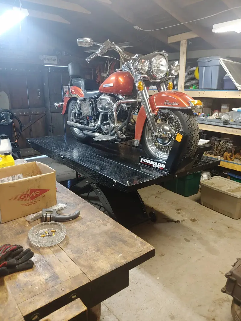 Black Widow Professional Motorcycle Shop Kit | Model Bw-Sk-P | Lift Table 105.5" X 24" | Capacity 1,500 Lb | For Street, Touring & Cruiser Motorcycles 1
