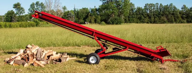 Blacks Creek Firewood Conveyors, Cleats & Trash Racks | Length 16', 20', 24' & 30' | Honda Engine Horsepower 4.4 Hp | Heavy-Duty Steel Frame 1