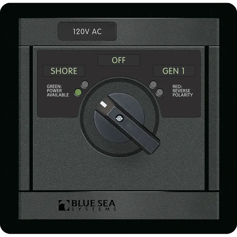Blue Sea 120V Ac Rotary 30A Off + 2 Sources [1481] 1