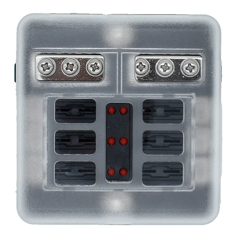 Bluewater 6 Position Fuse Block W/Leds [3200-0001-006] 1