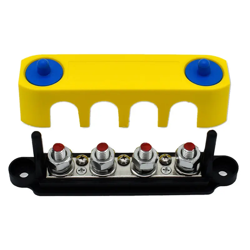 Bluewater Common Stud 4 Gang Positive Terminal Busbar W/Cover [313738-B-023] 1