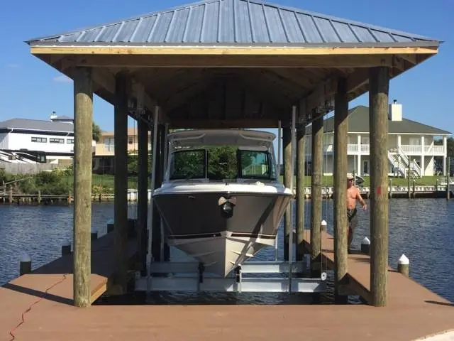 Boat Lift Distributors | 12,000 Lb Classic Cradle Lift | Model Bld10000cls2-1-1  | Length Up To 26' | Double Line System | 1.5 Hp Motor | Travel Speed 1 Ft/Min | For Boathouses 1