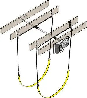 Boat Lift Distributors | 3,000 Lb Salt Water Sling Lift | Model Sku00137 | 12' Wide Slings | 3/4 Hp Motor | For Bay Boats & Skiffs 1