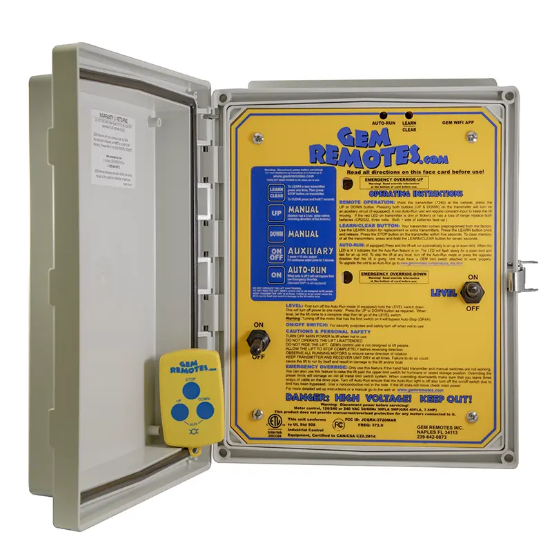 Boat Lift Distributors | Gem Gr2a Remote | Dual Motor Control | Auto Stop | Range 300 Ft | Weatherproof | For Boat Lifts 1