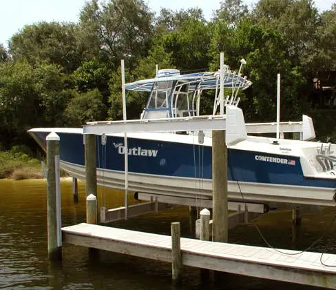 Boat Lift Distributors | Storm Surge | Ss 16,000 Lb Top Mount Boat Lift | Model Surge164top | Lift Capacity 16,000 Lbs | Dual 1 Hp Tenv Motors | For Lakefront Boats 1