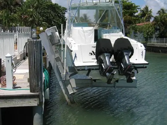 Boat Lift Distributors | Storm Surge | Ss 6000 Lb Elevator Lift | Model Stormsilv6ks | Lift Capacity 6,000 Lbs | Dual Sealed Tenv 1 Hp Motors | For Seawall Or Piling Mount 1