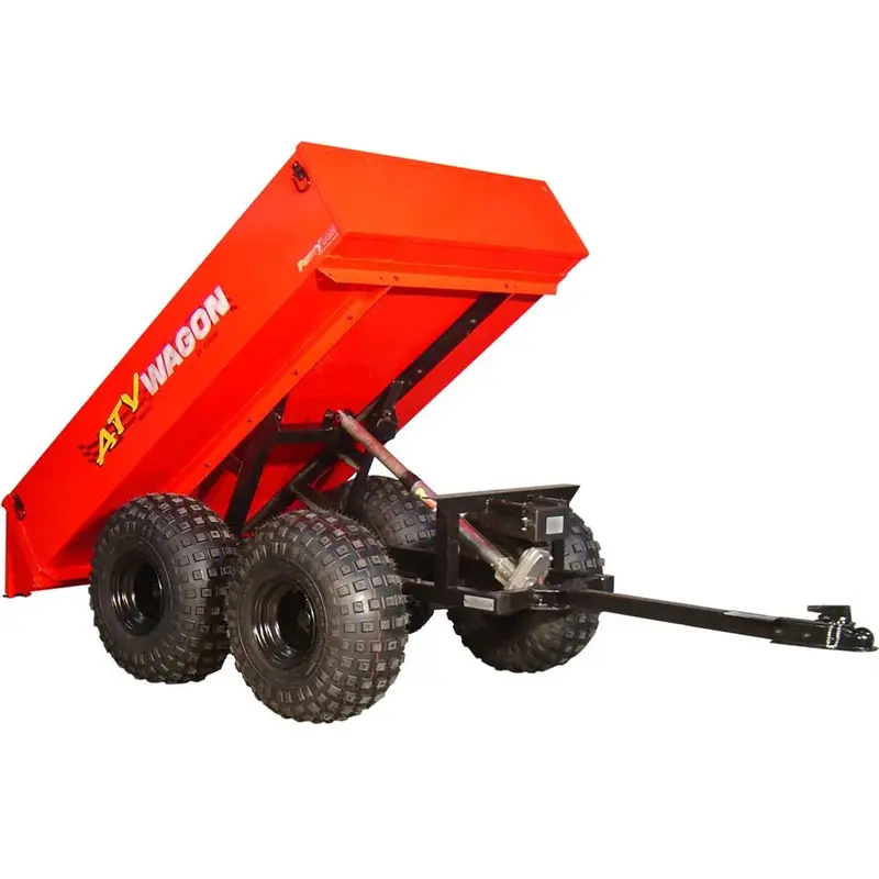 Bosski | Trailer | Model 1600 Ut - Red | Overall Dimensions 50” W X 109” L X 37” H | 22 Cu. Feet Capacity | Horsepower 25 To 40+ Hp | For Atv & Utv 1