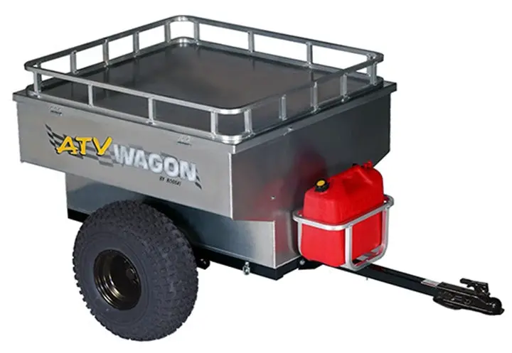 Bosski | Trailer | Model 800 Aluminum Atv | Overall Dimensions 47” W X 89” L X 44” H | Cargo Volume 45 Cubic Feet | Gvwr 800 Lbs | Horsepower 25 To 40 Hp | For Atv & Utv 1