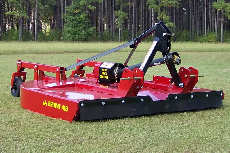 Brown Heavy Duty Rotary Cutter - Single Spindle | Model 418 | Cutting Width 8' | 3Pt Hitch | Horsepower 90Hp | For Tractor 1