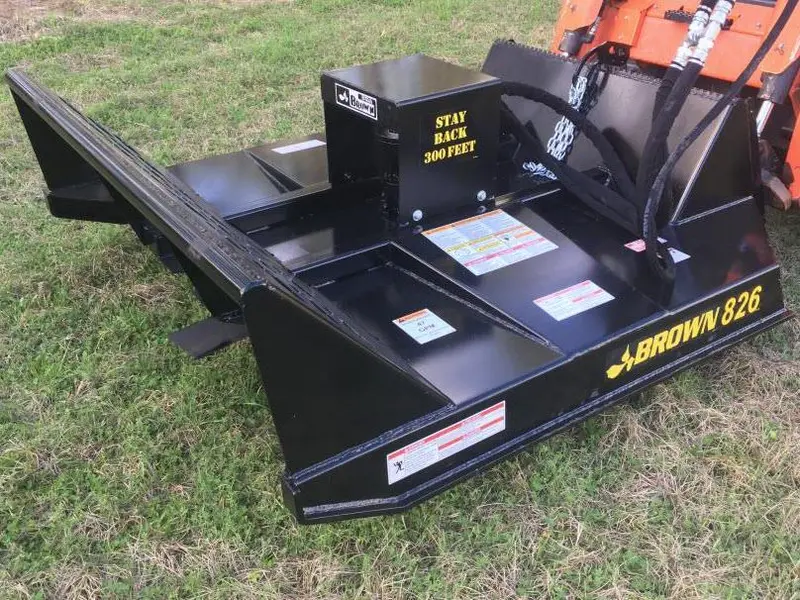 Brown Hydraulic Brush Cutter High Flow ( Extreme Duty ) | Model 825‑2 & 826‑2 | Width 60" & 72" | Hydraulic Flow 30-47 Gpm | For Skid Steer 1